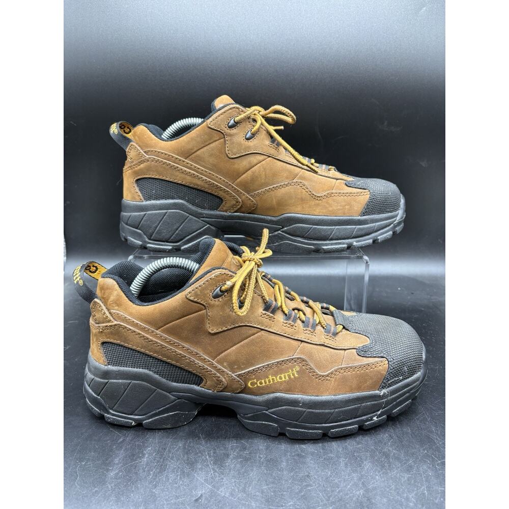 Carhartt 3902 Mens Size 8D Steel Toe EH Brown Leather Oxford Work Boots